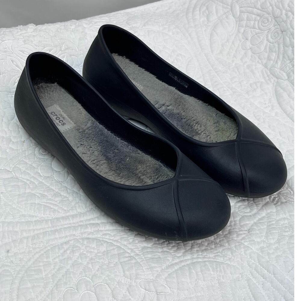 Crocs Women's Size 10 Black Dual Comfort Vacation Summer Beach Pool Shoes
